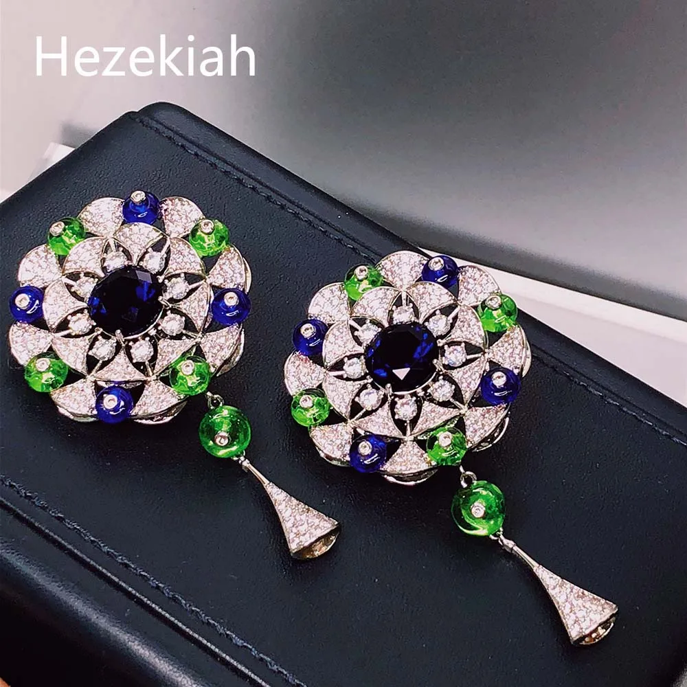 Роскошные женские серьги Hezekiah свадебные высокого класса с цветами знаменитостей