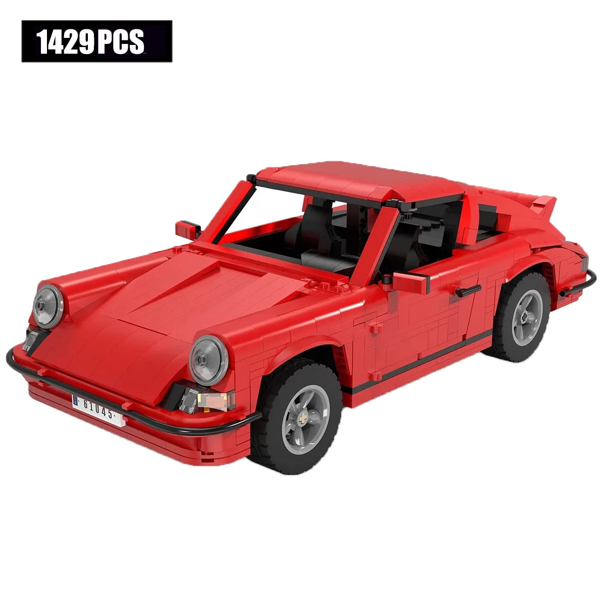 

1429pcs Retro red 911RS Sports Car Building Blocks Bricks Kit RC Racing Car DIY MOC Vehicle Model Bricks Gifts Toys For Children
