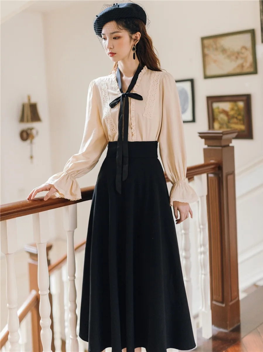 2020 Новая модная женская одежда осень и зима рубашка + юбка Женский комплект 2 шт. |