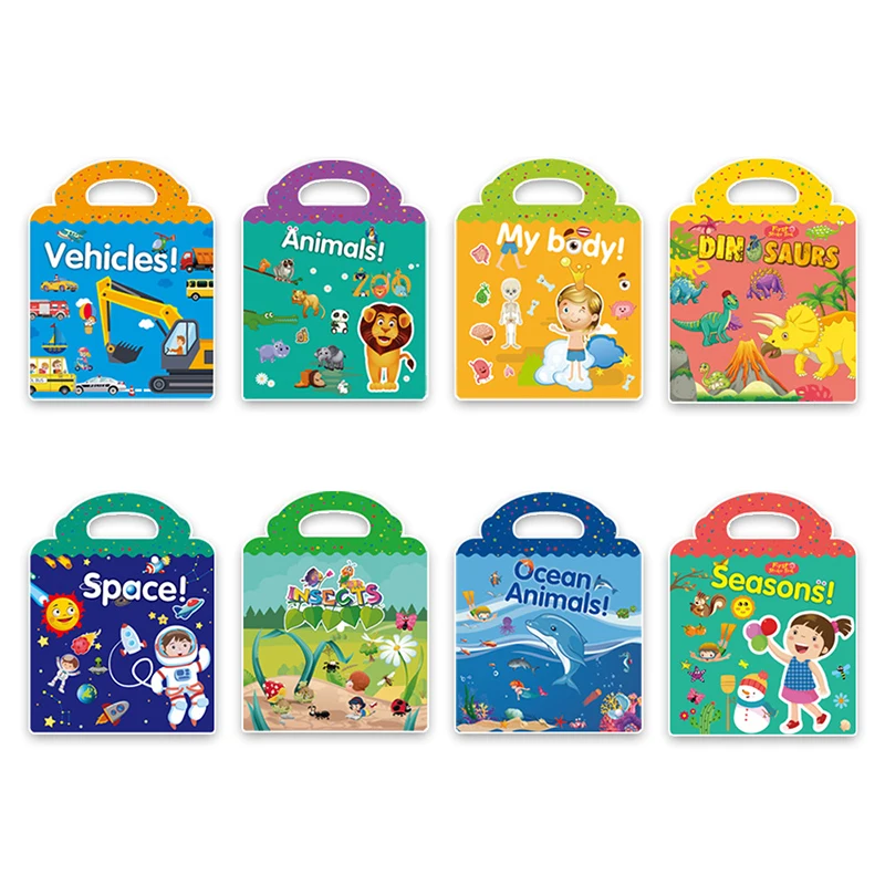

Children's Concentration Training Sticker Book Reusable Baby Manual Brain Early Education Enlightenment Puzzle Gamebook Stickers