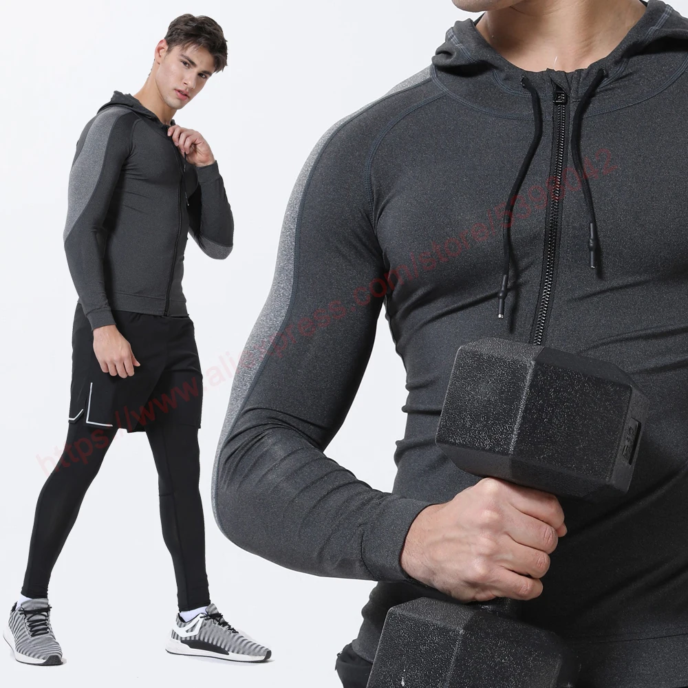 Мужская куртка с капюшоном для бега, дышащее пальто, толстовки на молнии для фитнеса, мужские спортивные толстовки для тренировок на открытом воздухе