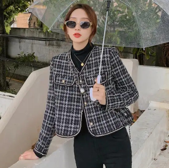 

2020 new women's short slim long-sleeved jacket fashion all-match jacket