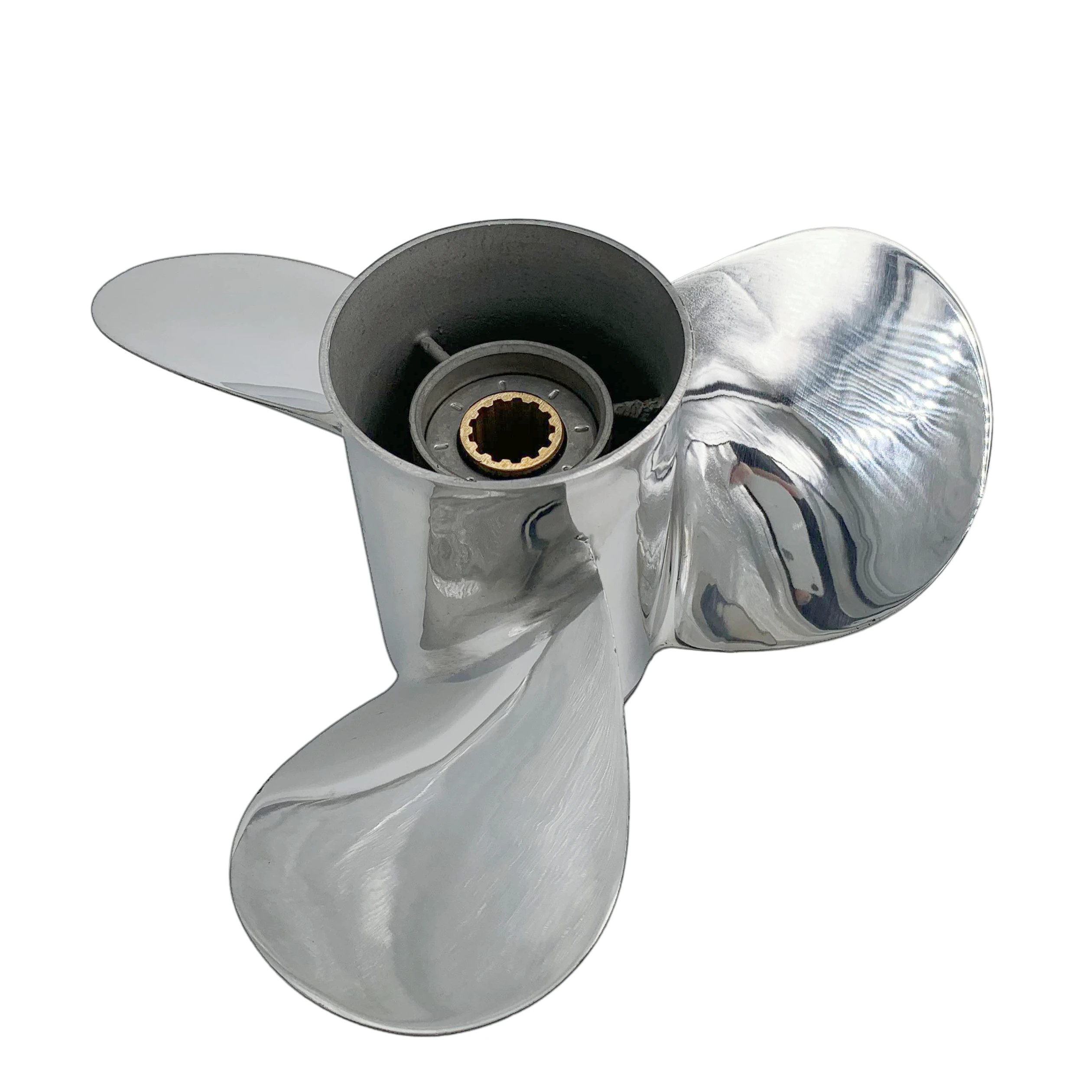 Boat Propeller 11x15 for Yamaha 40HP-55HP 3 Blades Stainless Steel Prop SS 13 Tooth RH OEM NO: 663-45943-01-EL 11x15