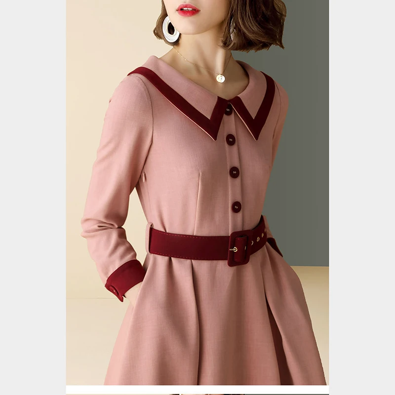 Женское Деловое платье с длинными рукавами элегантное облегающее винтажное