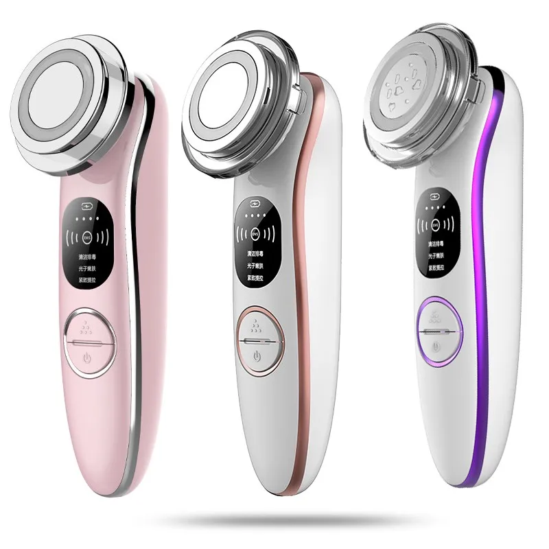 RF EMS Multi Functional Beauty Devices Facial Massager LED Light Photon Skin Care Tool Deep cleansing Instrument Machine | Красота и