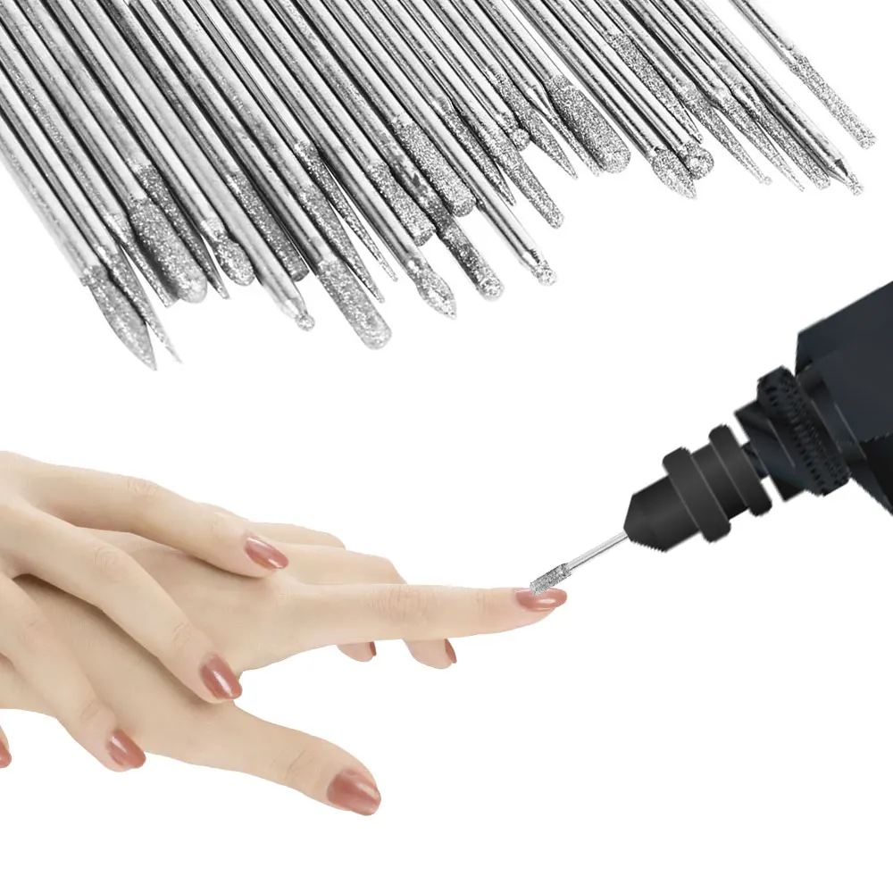 30 шт./компл. алмазные фрезы для ногтей сверла кутикулы маникюра пилки