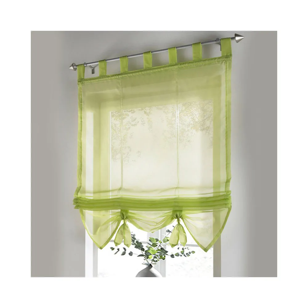 Modern Roman Window Tulle Curtains Solid Color Voile Curtain for Living Room Home Decoration | Дом и сад