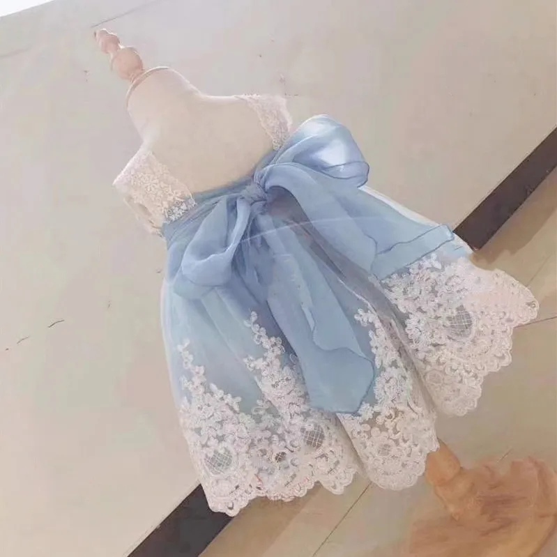 

Baby girl Summer Spanish lolita Ball Gown dress kids casual lace stitching birthdya party sleeveless princess dress