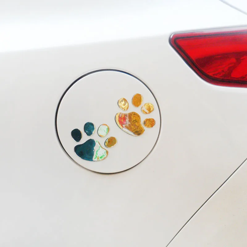 2pcs/set car stickers 3D animal dog cat bear footprint decal for Audi A-series C-series S-series SQ-series RS-series Q3 Q5 SQ5 Q |