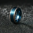Кольцо вольфрамовое мужское кольцо черного и золотого цвета линии матовый 8 мм обручальное кольцо Обручение кольцо для мужчин вечерние ювелирные Bague Homme