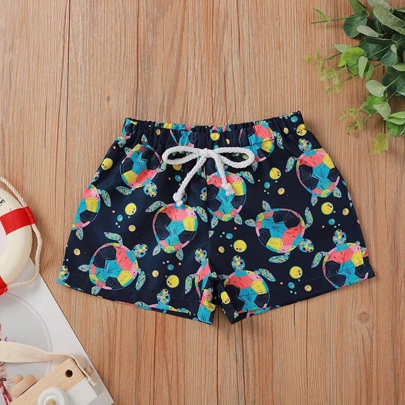 

Board Shorts Baby Boy Toddler Beach Wear Floral Dinosaur Cartoon Printing Vocation 1-5Y Wholesale Clothing