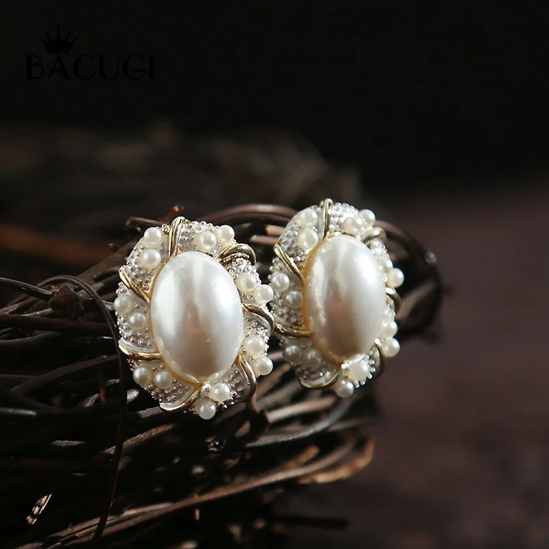 Оригинальные натуральные серьги гвоздики ручной работы с жемчугом для женщин