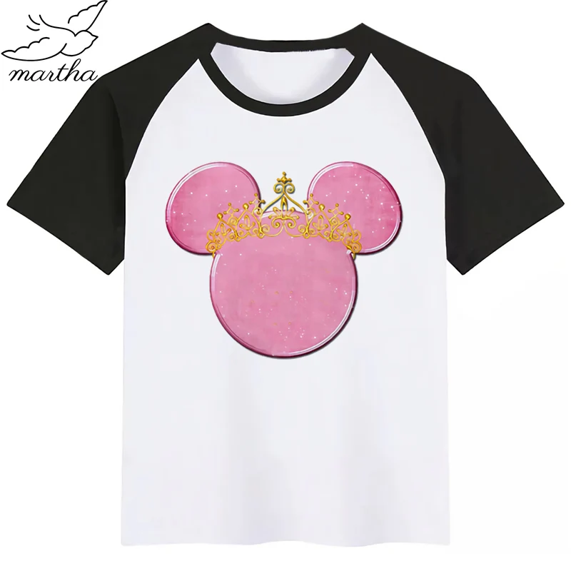 Детская забавная Футболка с принтом головы Микки Мауса детские летние топы
