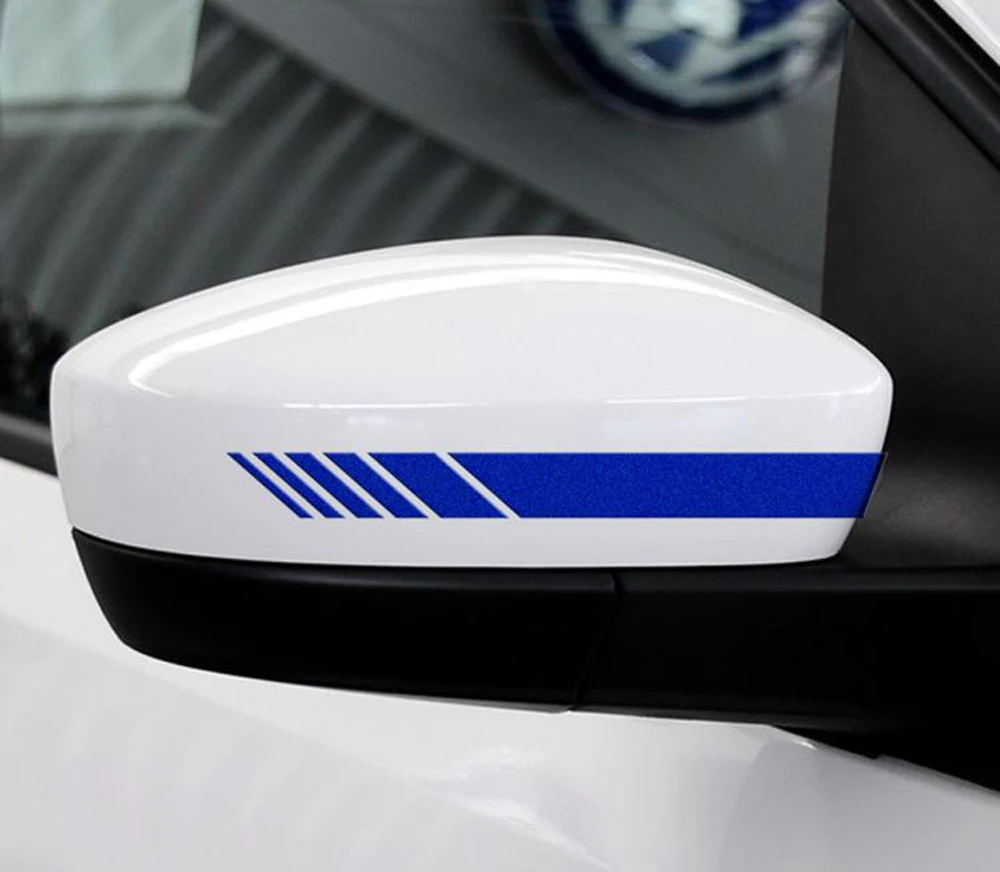Зеркало заднего вида в полоску Виниловая наклейка для Skoda Octavia Yeti Roomster Fabia Rapid Superb KODIAQ Citigo KAMIQ KAROQ SCALA VISIO