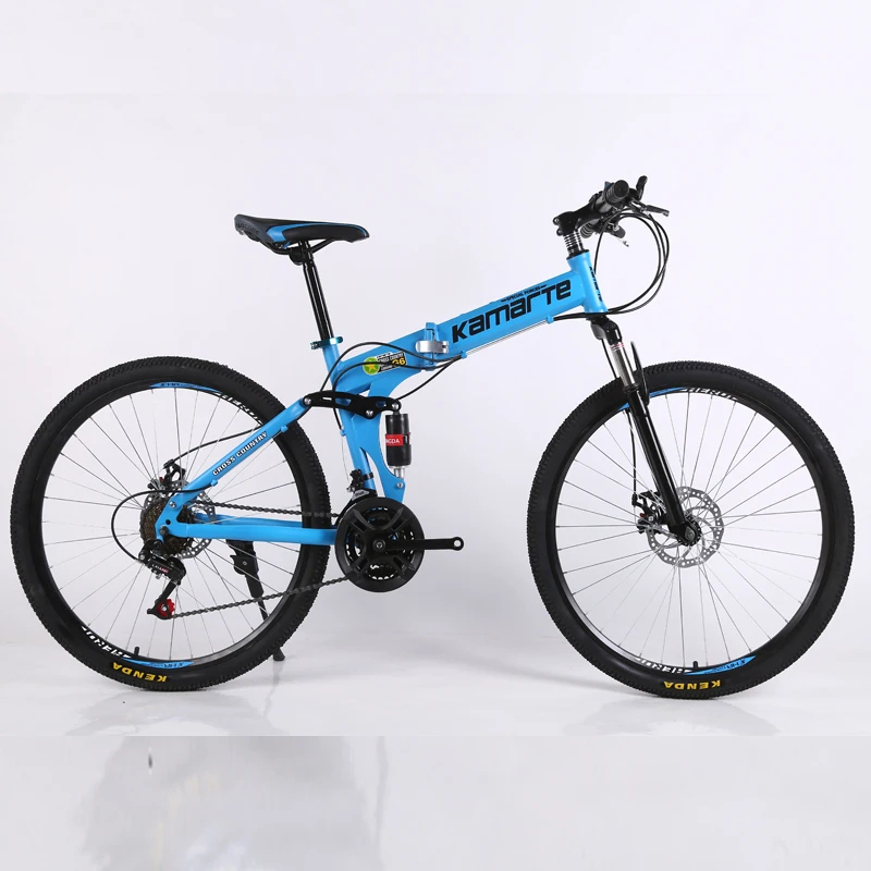 24 inch blue 27 скоростей горный велосипед дешевый взрослый спиц колеса Горный велосипед складной горный велосипед 24/26 дюймов велосипед - Цвет: 24 inch blue