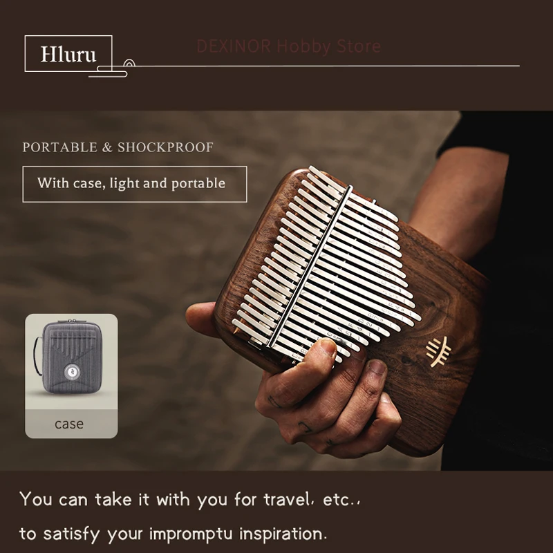 Hluru Kalimba 21 Key Class A Thumb Piano Calimba Keyboard Music Instrument With Case Accessories