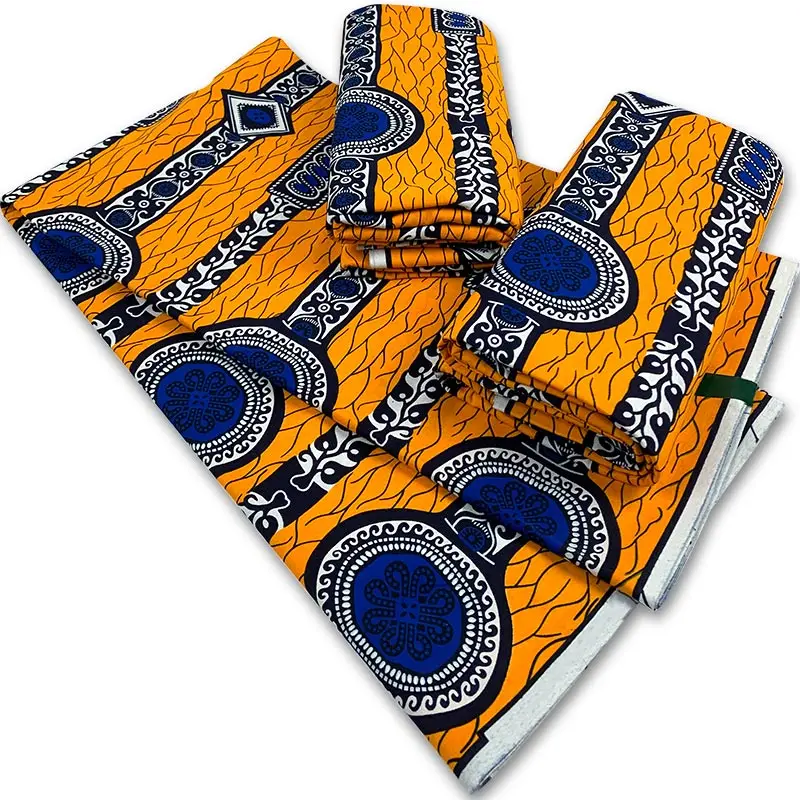 

African prints wax 6 yard Ankara for patchwork real wax cotton material for wedding dress sewing high quality
