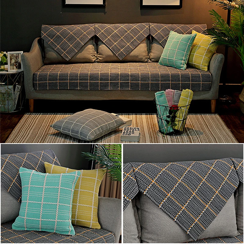 Новый чехол для дивана гостиной ткань хлопковая Подушка простая современная