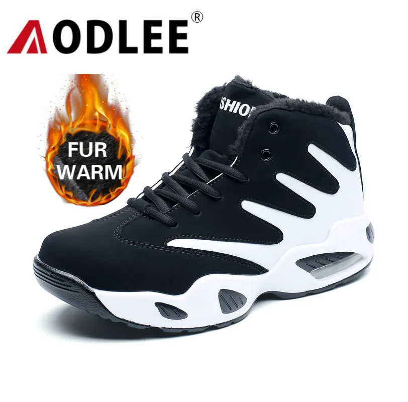 Shoes Men Sneakers Plush Warm Snow Boots Men Boots Fashion Hip Hop Shoes Men Sneakers Casual Shoes tenis masculino adulto AODLEE