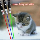 Лазерная ручка с USB-зарядкой, зеленая, красная, фиолетовая лазерная ручка-указка для игр, лазерные игрушки для кошек или военные офисные и школьные указки