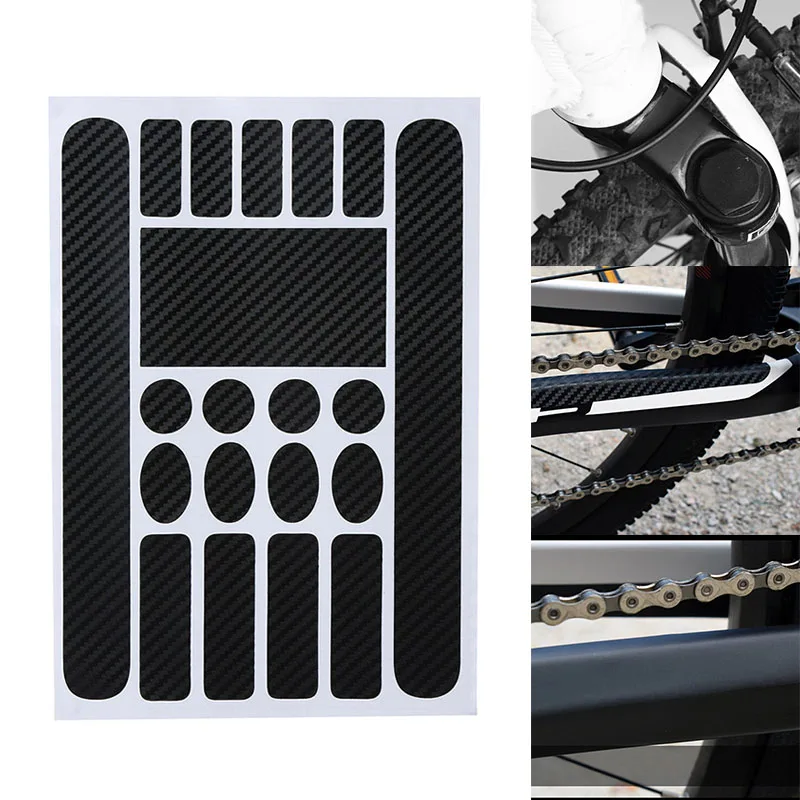 Матовая черная наклейка на велосипед защитная пленка с имитацией углеродного