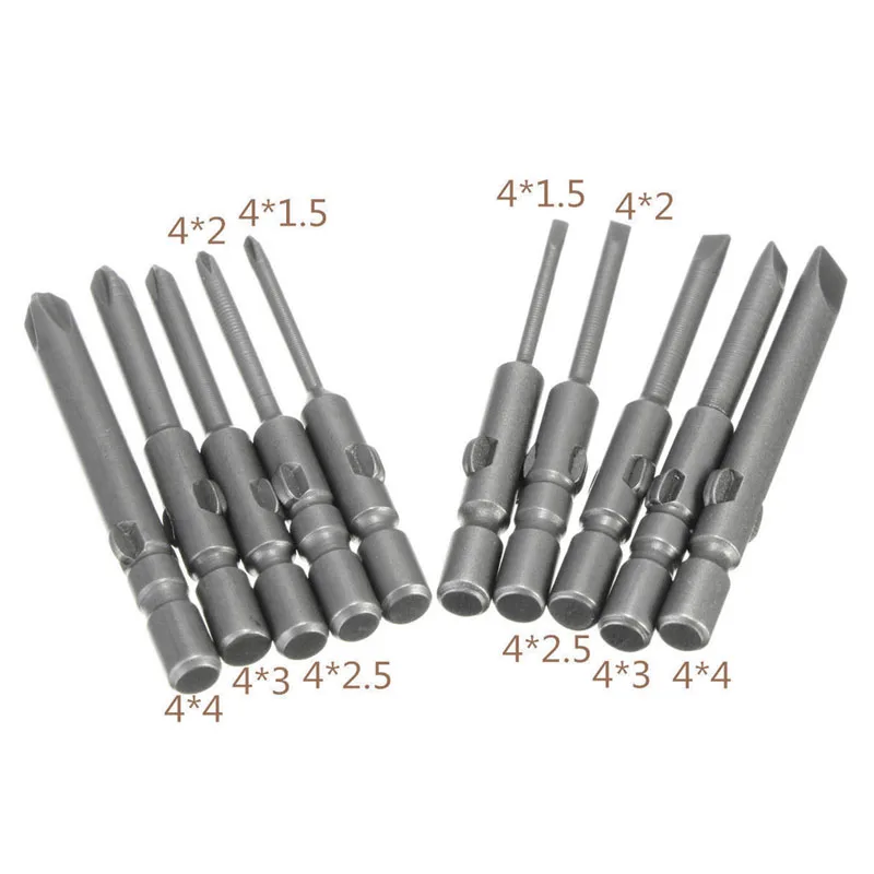 

10Pcs Magnetic Screwdriver Bits Kit For DC Powered Electric 40mm Screwdriver 800