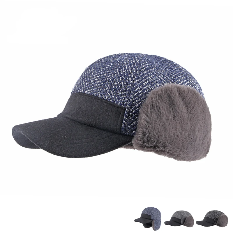 2021 корейский бренд очень теплая меховая бейсболка с защитой ушей Женская