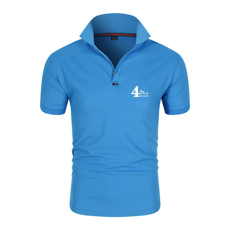 

2021New summer high quality men's polo shirt casual social business short-sleeved men's shirt lapel polo shirt