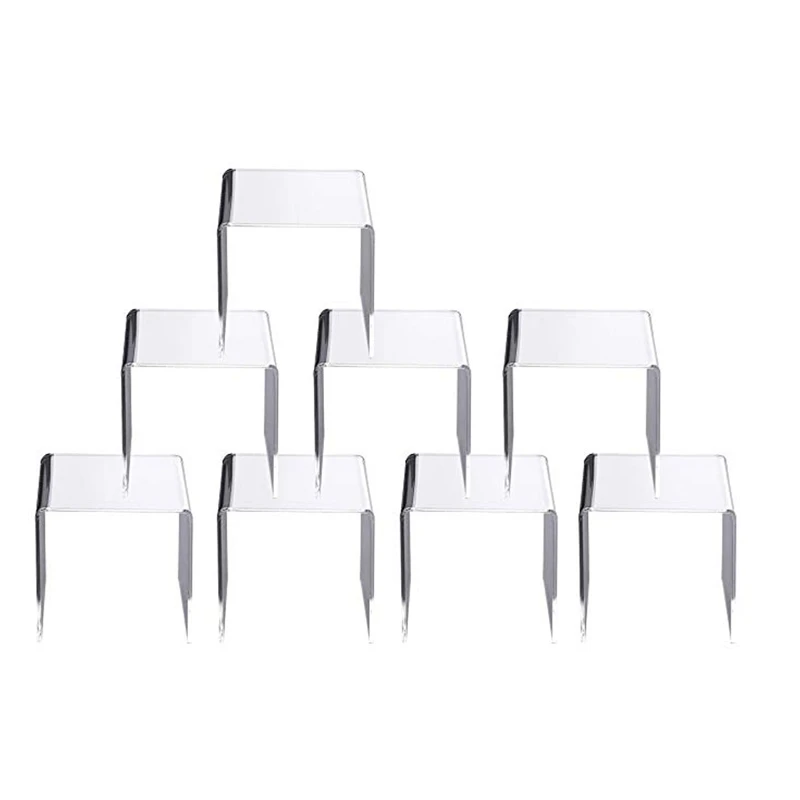 

8 Pcs Transparent Acrylic Display Stand Jewelry Display Stand Doll Storage Rack Display Tool Figurines Display