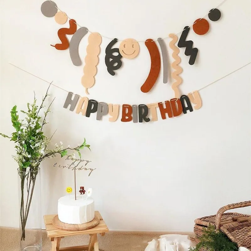 Баннер из нетканого материала с изображением флага для детского дня рождения |