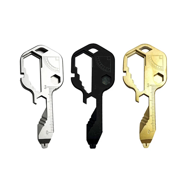 

24 in 1 EDC Multifunctional Gadget Keys Gear Clips Key Pendant Wrench Adjustable Pocket Portable Slotted Screwdrivers Keychain