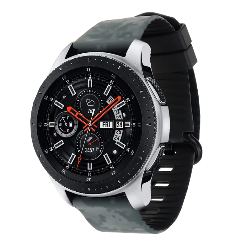 Camouflage gray Силиконовый ремешок для часов с принтом для huawei Watch GT 2 46 мм/GT2 Active 46 м Смарт-часы 22 мм ремешок для samsung galaxy S3 - Цвет: Camouflage gray