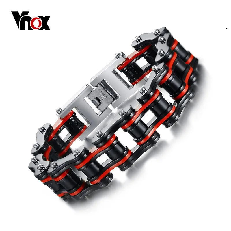 Vnox Мужская цепь для мотоцикла, цепь для мотоцикла, браслет, мужские ювелирные изделия из нержавеющей стали, Прямая поставка