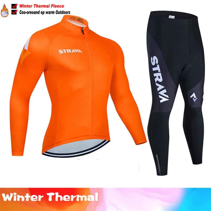 2021 strava Зимняя Теплая Флисовая одежда для велоспорта rcc мужской костюм из джерси