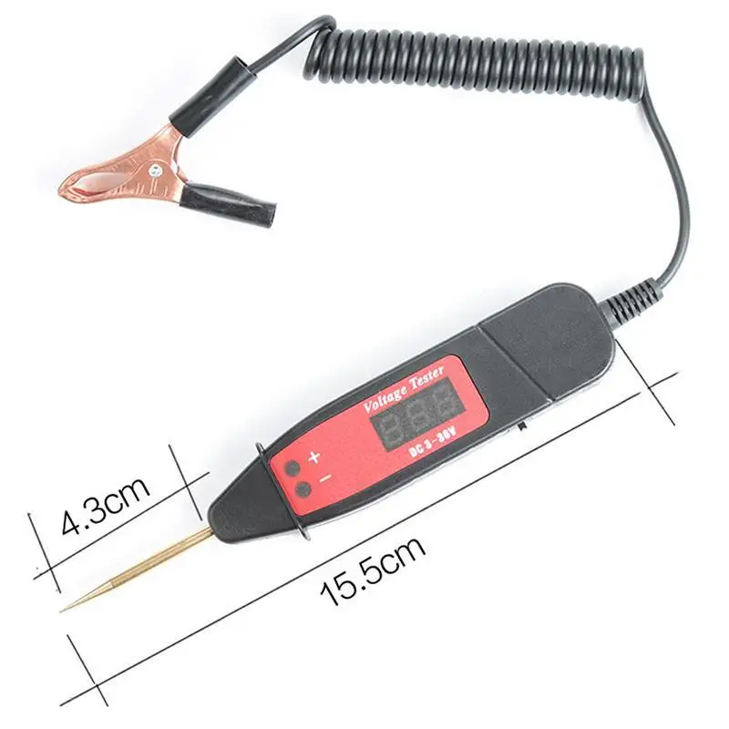 

5-36V Car Voltage Tester LCD Digital Electric Voltage Power Test Pen Probe Detector Non-Contact Tester Accessory LED Light
