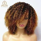 Афро кудрявые медово-блонд Омбре цветные человеческие волосы парики для черных женщин 13x6 кружевной передний парик предварительно выщипанные Remy 150% NaBeauty