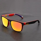 Мужские солнцезащитные очки с поляризованными линзами, квадратные солнцезащитные очки для вождения с винтажным покрытием, UV400