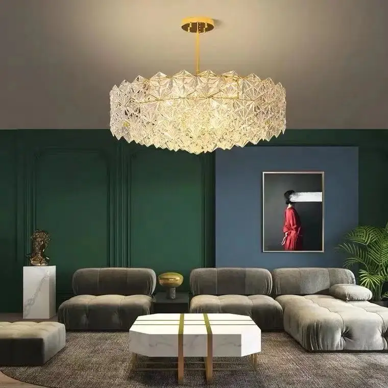 

Crystal Chandelier Bedroom Lamp Light Luxury High-End Simple Post-Modern Living Room Lamp Creative Study Atmosphere