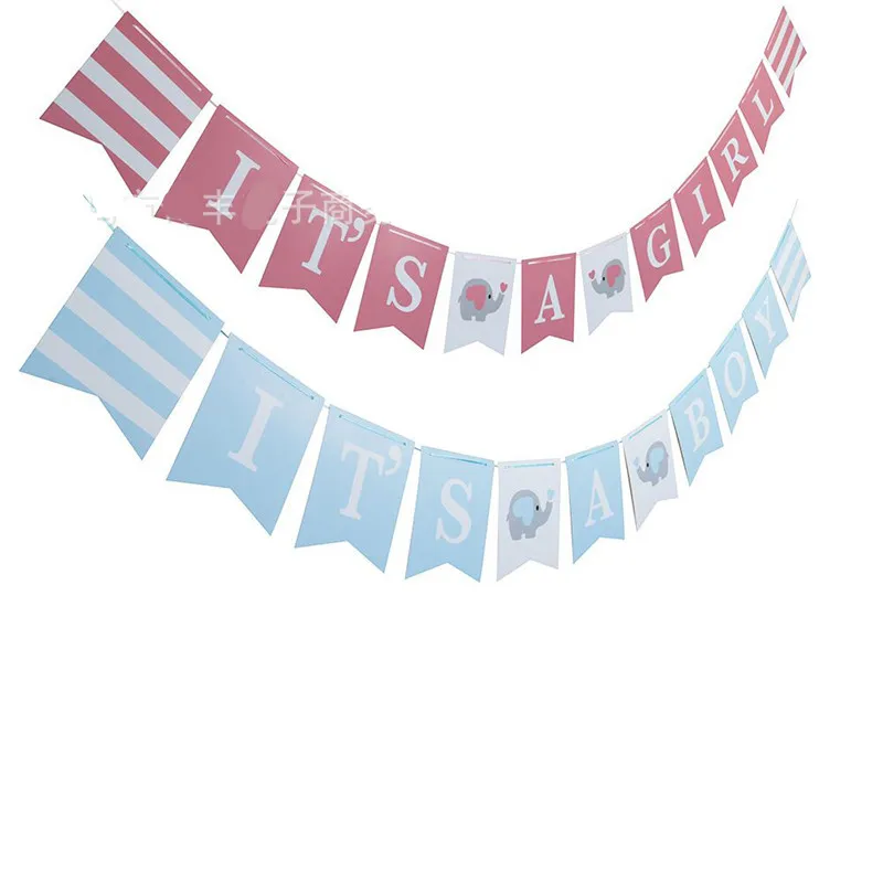 3 м Baby Shower Пол раскрыть вечерние украшения розового и синего цвета с изображением