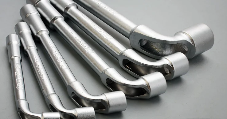 

Pipe Socket Wrench L-shaped Perforated Elbow Auto Repair Tool 7-shaped Hexagonal Double-head Casing Wrench Socket Wrench Set
