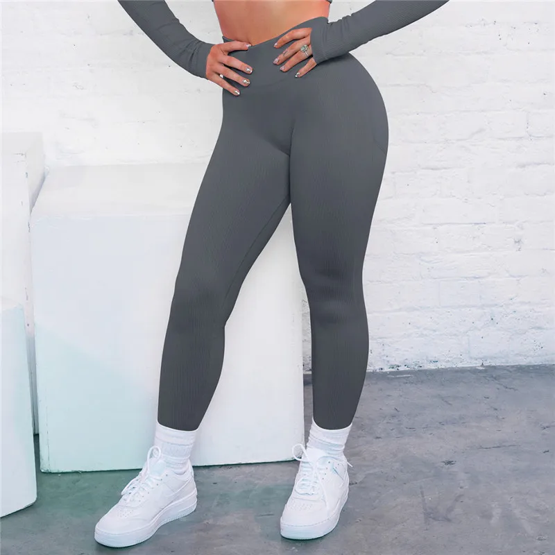 

Training Running Yoga Jogging Elastic Workout Women Gym Fitness Push Up Leggings Athletic Wear Female Energy Pants Peach Hip