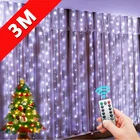 Домашний декор, светодиодный светильник в виде сосулек, праздничное украшение, занавеска, Свадебный уличный садовый светильник, s-гирлянсветильник