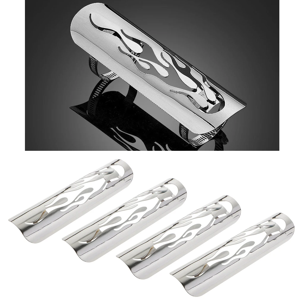 4 пронзенных пламени выхлопной трубы тепловой щит крышка гвардии для Harley круиз