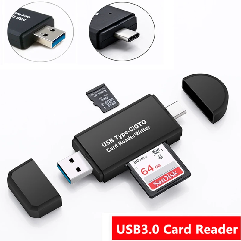 SD кардридер USB 3,0 кардридер USB C 3,0/2,0 TF/mirco SD считыватель смарт-карт памяти Тип C OTG флэш-накопитель кардридер адаптер