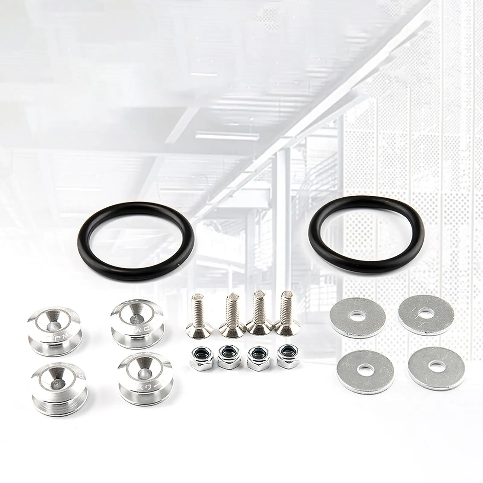 

Bumper Fastener Kit Black Universal CNC Billet Bumper Trunk Quick Release Fastener Kit Auto Accessory for Universal Cars