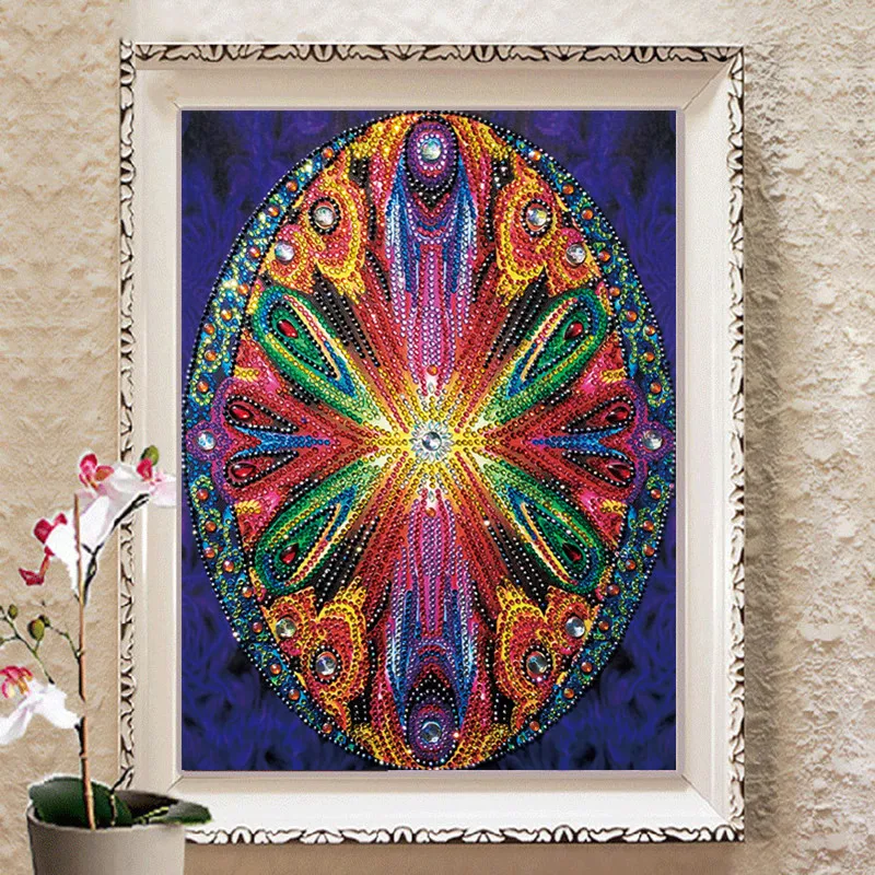 DIY 5D формы алмазов картина в стиле религиозного направления мандала пейзаж 3D