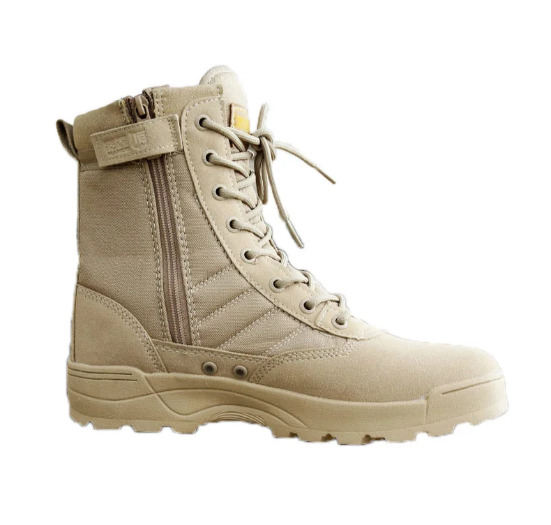 

Mode Mannen Laarzen Winter Outdoor Leer Militaire Laarzen Ademend Army Combat Laarzen Plus Size Woestijn Laarzen Mannen Wandelen