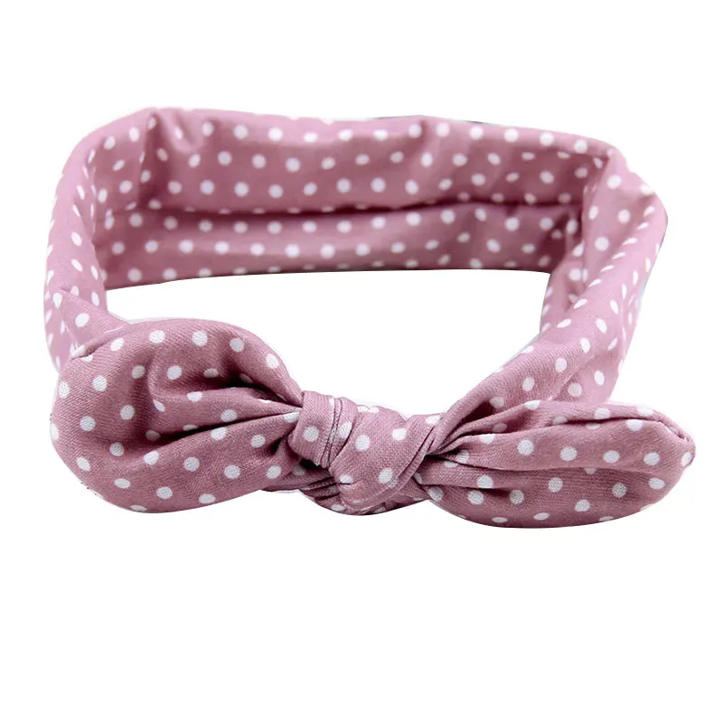 Женский ободок в горошек полоску с бантом УЗЕЛКОВЫЙ кроличьими ушками тюрбан