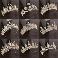 rhinestone crystal tiara crown wedding hair accessories bridal tiara hair crown wedding hair jewelry crystal tiara golden diadem