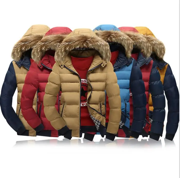 Fur Collar Winter Parka Long Jacket Men Thick Warm Coat Hooded Windproof Padded Cotton Asia Size M-4XL | Мужская одежда